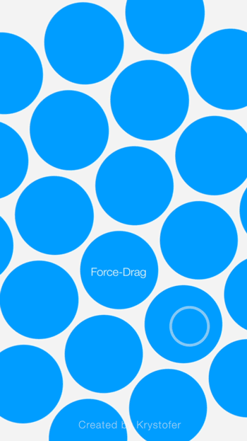 Force Touch Drag - iPhone UI Prototype