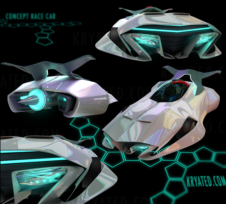 CG Concept Racing Car 3D - Various Views CG Concept Racing Car 3D - Various Views